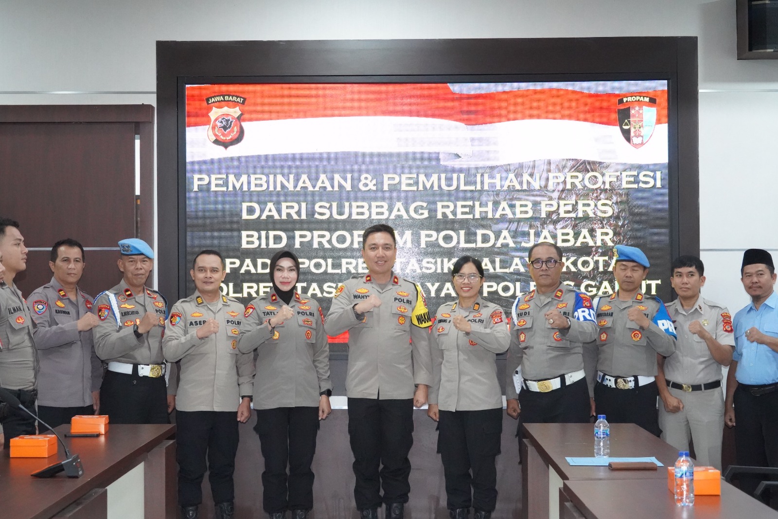 Polres Tasikmalaya Kota Gelar Pembinaan dan Pemulihan Profesi Bersama Subbag Rehabpers Bid Propam Polda Jabar