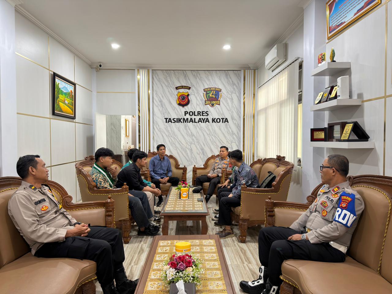 Kapolres Tasikmalaya Kota Terima Silaturahmi Pengurus Daerah KAMMI Kota Tasikmalaya