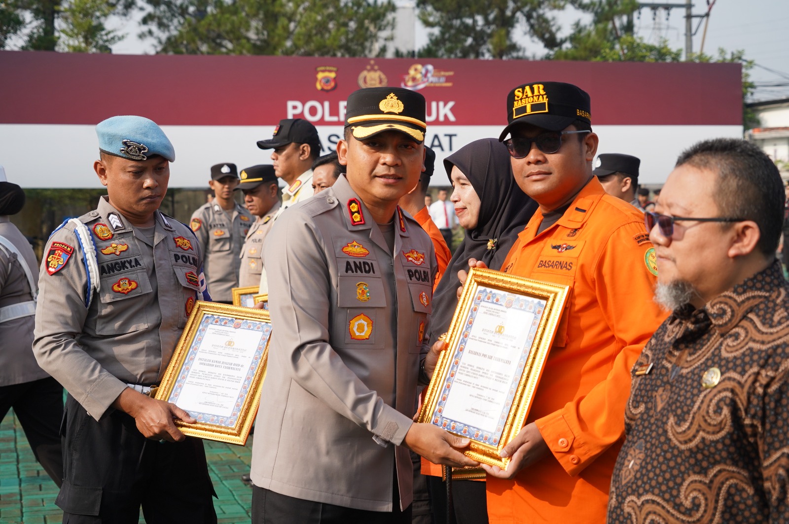 Polres Tasikmalaya Kota apresiasi personel dan mitra yang berkontribusi bagi masyarakat