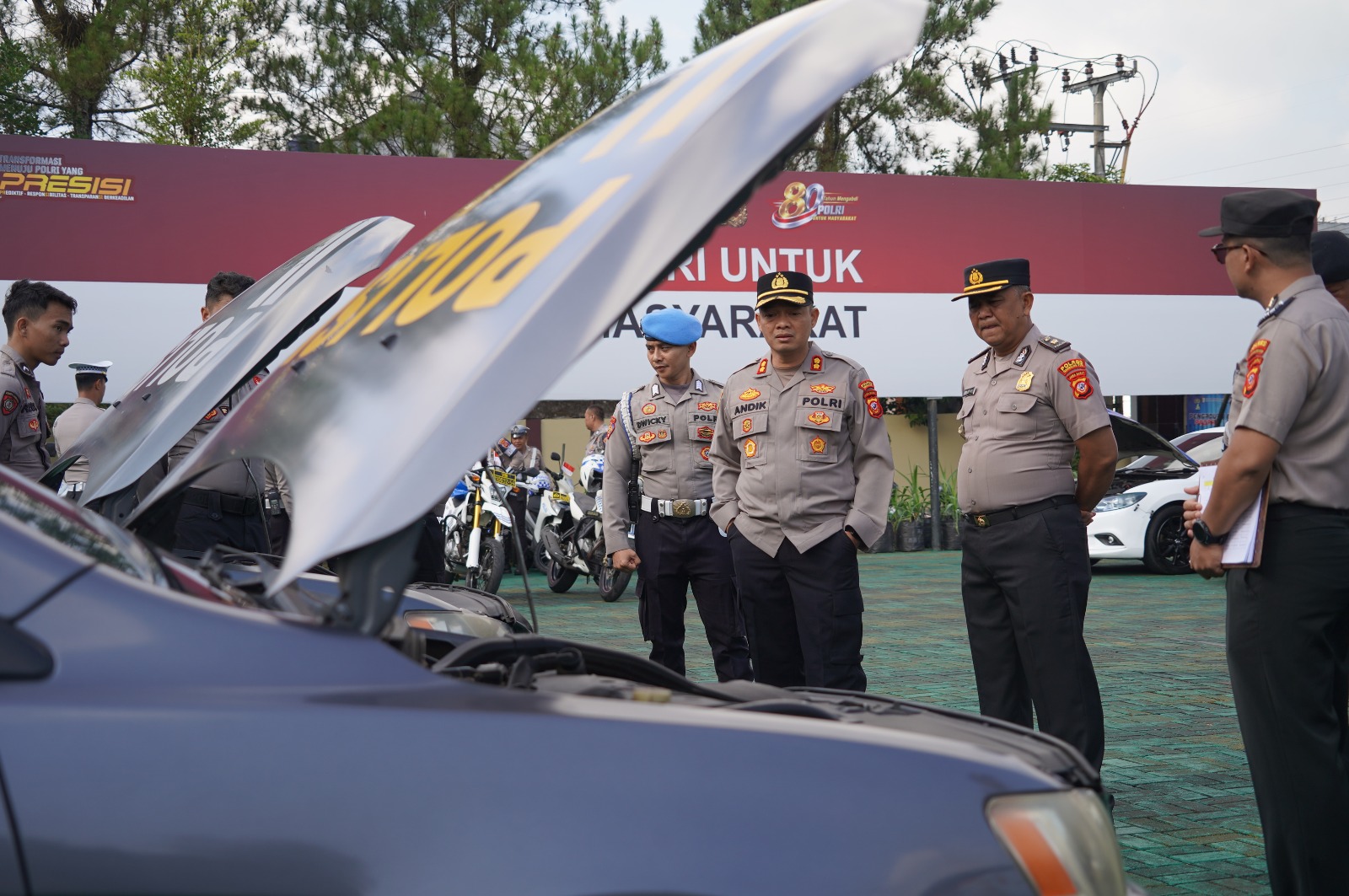 Kapolres Tasikmalaya Kota cek kendaraan dinas, pastikan siap mendukung tugas personel